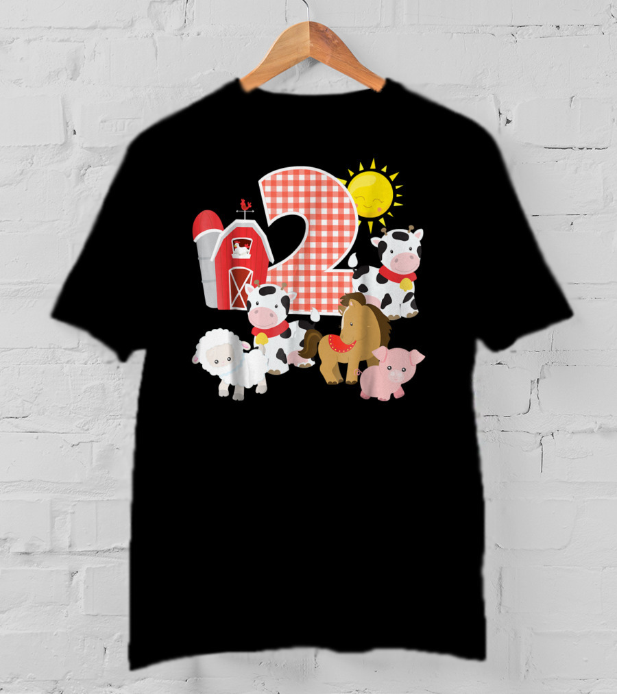 2nd Birthday Farm Animals Nursery T-Shirt