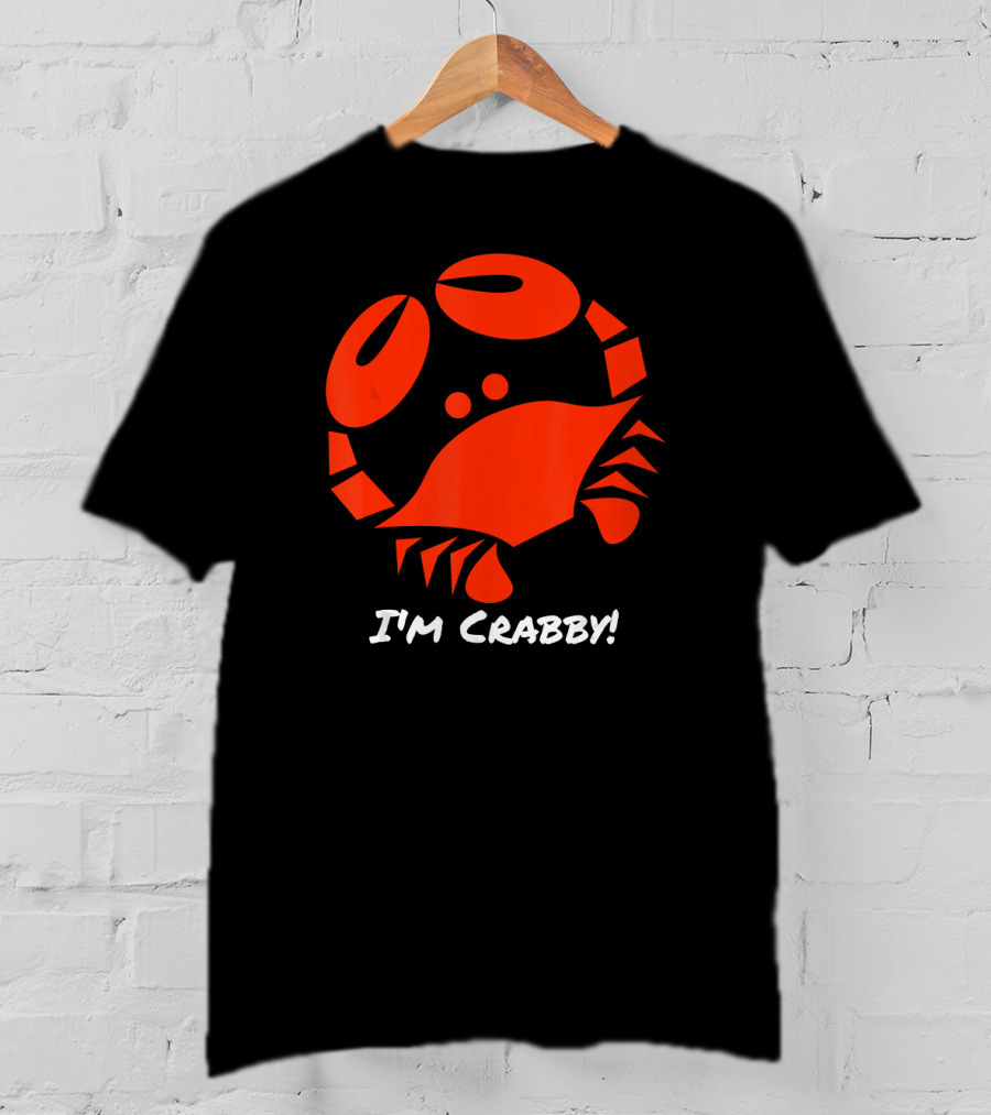 I'm Crabby Funny Crab Red Cartoon T-Shirt