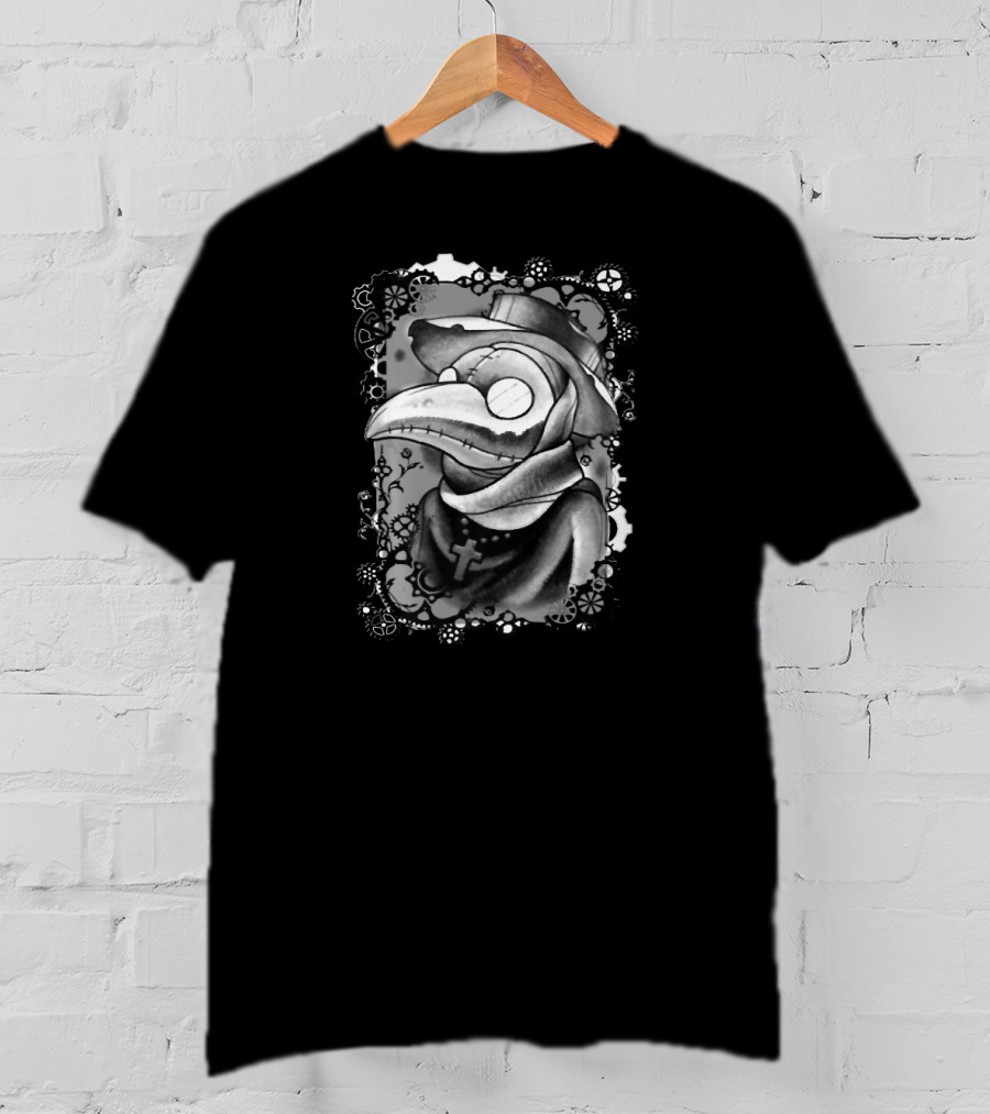 Plague Doctor Mask Steampunk Gear Gothic Frame T-Shirt
