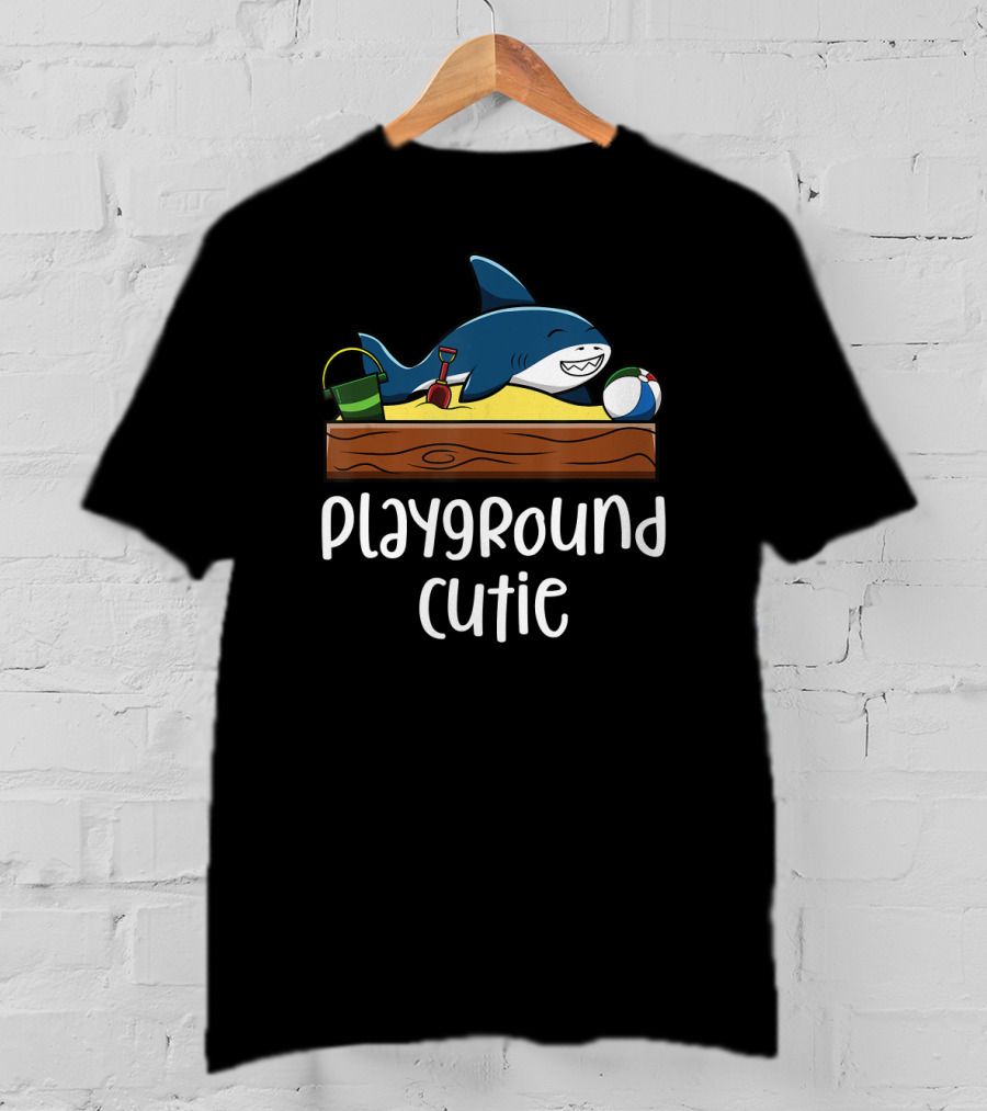 Playground Cutie Funny Shark Sandbox T-Shirt