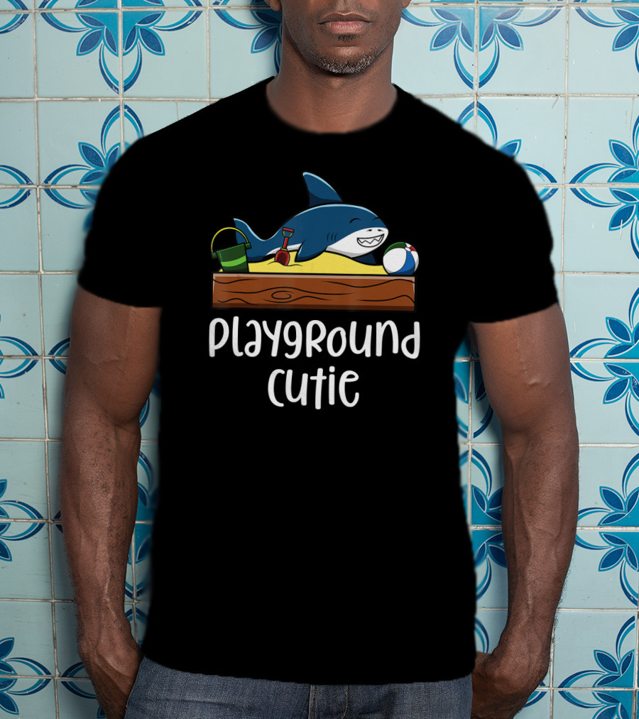 Playground Cutie Funny Shark Sandbox T-Shirt