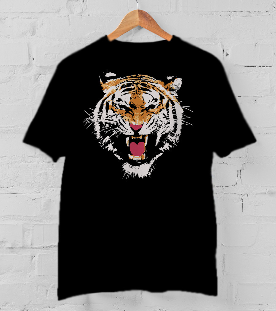 Roaring 80's Wild Tiger Face T-Shirt