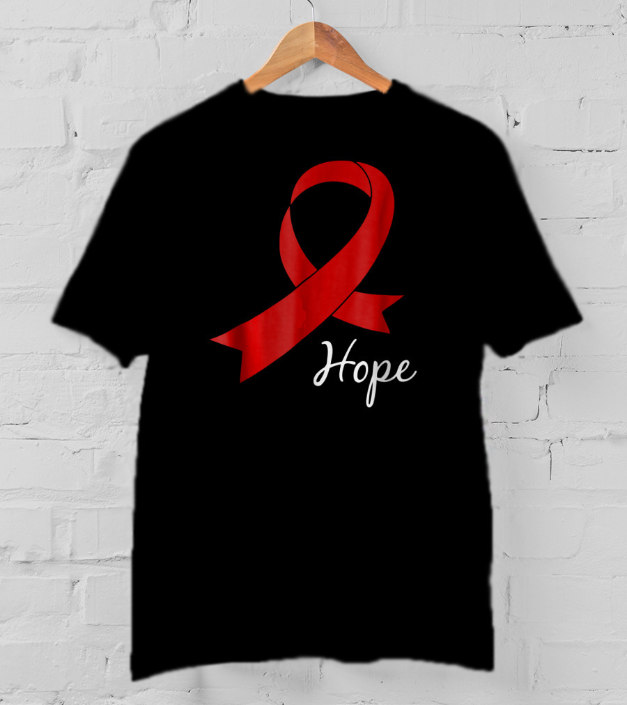 Hope Red Ribbon World Aids Day T-Shirt