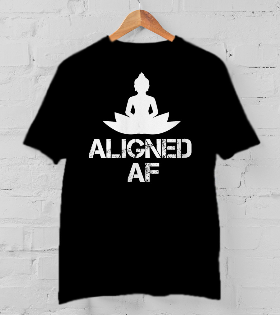 Aligned AF Buddha Lotus Spiritual Yoga Meditation T-Shirt