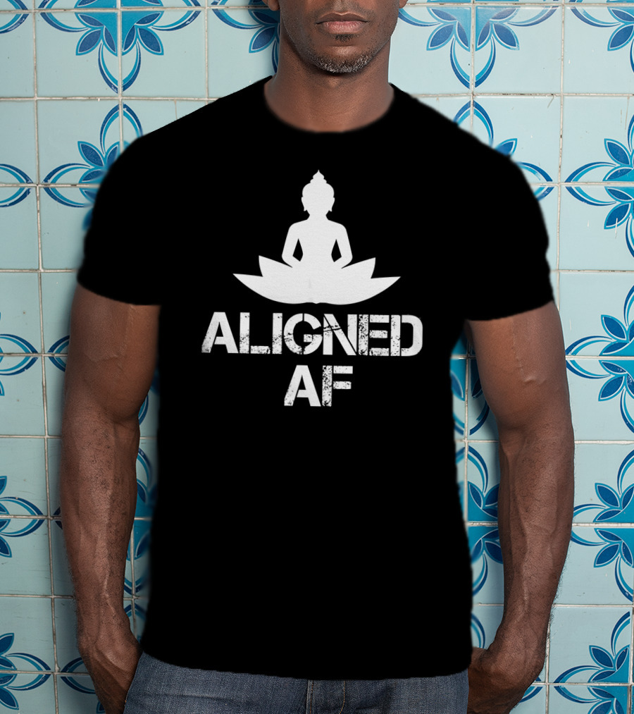 Aligned AF Buddha Lotus Spiritual Yoga Meditation T-Shirt