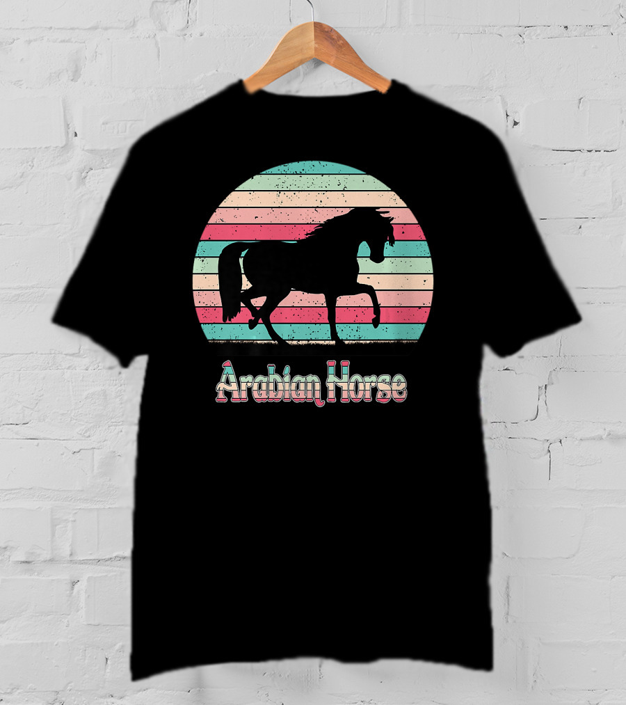 Arabian Horse Retro Stripes T-Shirt
