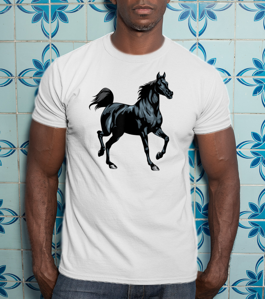 Arabian Horse Majestic Black Stallion T-Shirt