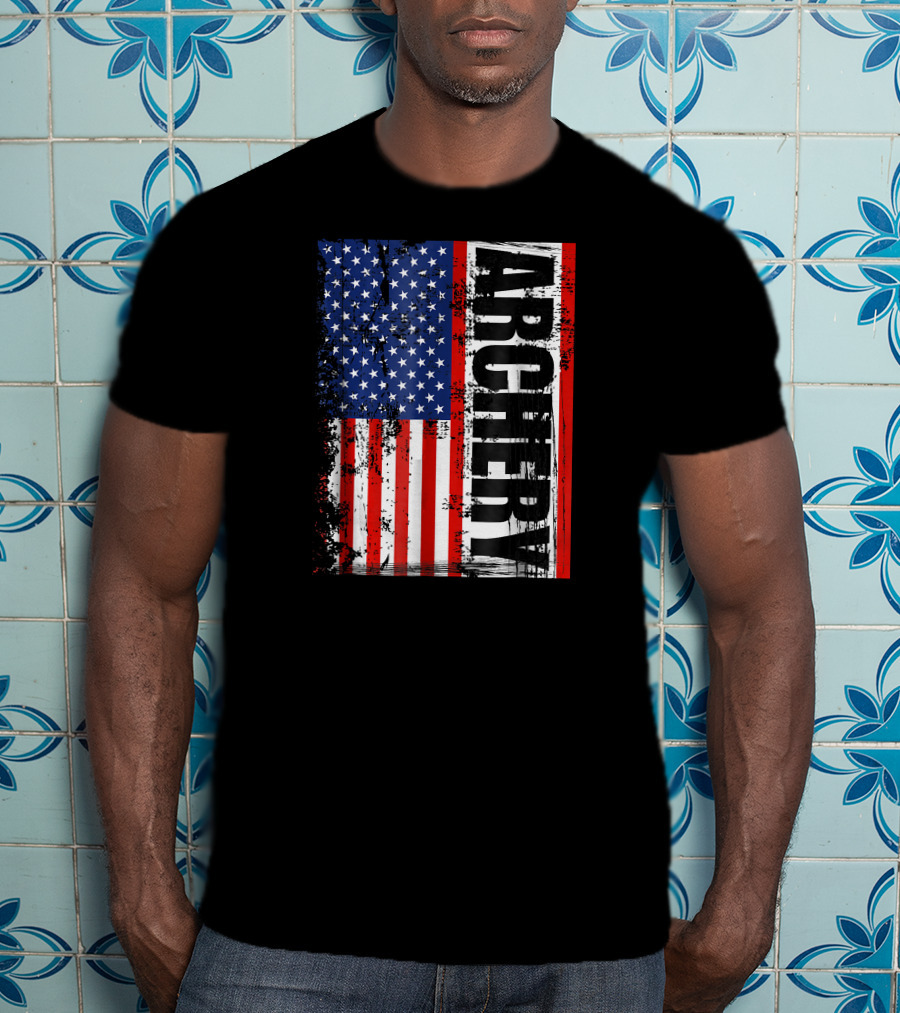 Archery American Flag Archery T-Shirt