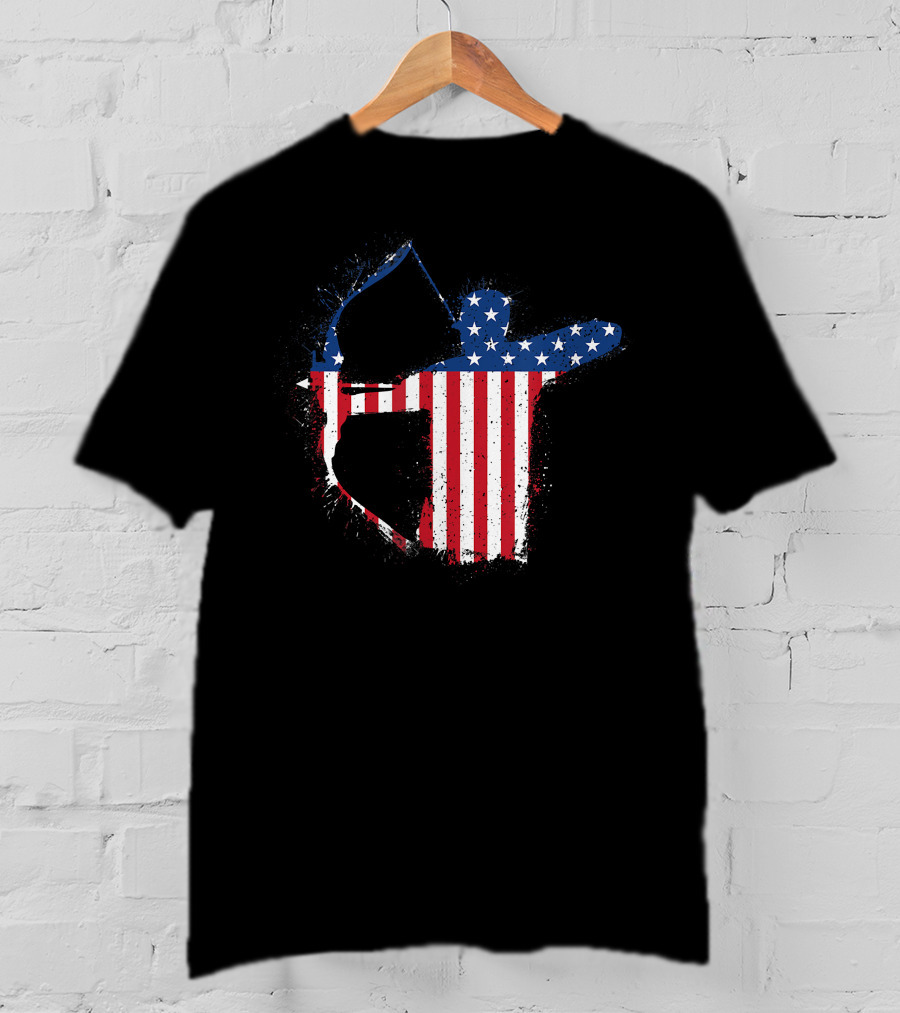 Archery Archer Bow Arrow American Flag T-Shirt