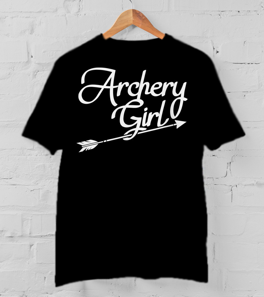 Archery Girl Arrow Typography T-Shirt