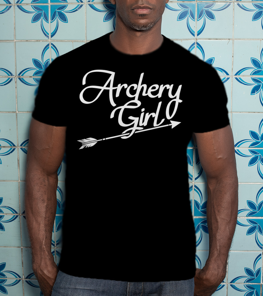 Archery Girl Arrow Typography T-Shirt