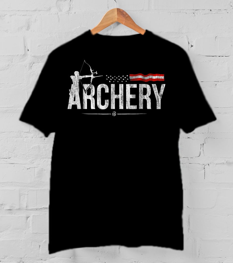 Archery USA Flag Silhouette T-Shirt