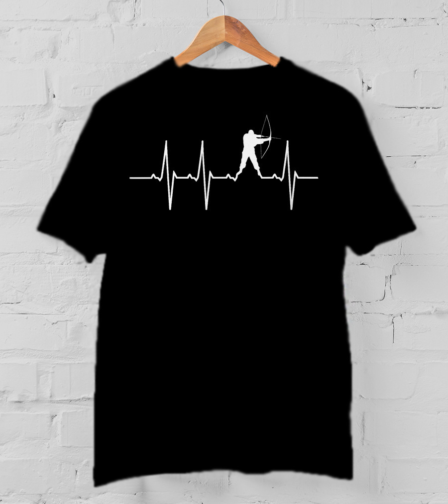 Archery Heartbeat Bow Hunting Pulsating Archer T-Shirt