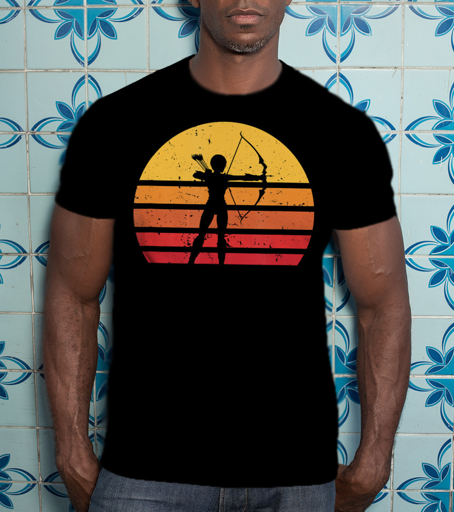 Archery Vintage Sunset Women Archer T-Shirt