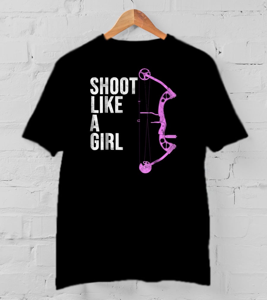 Shoot Like A Girl Archery Bow T-Shirt