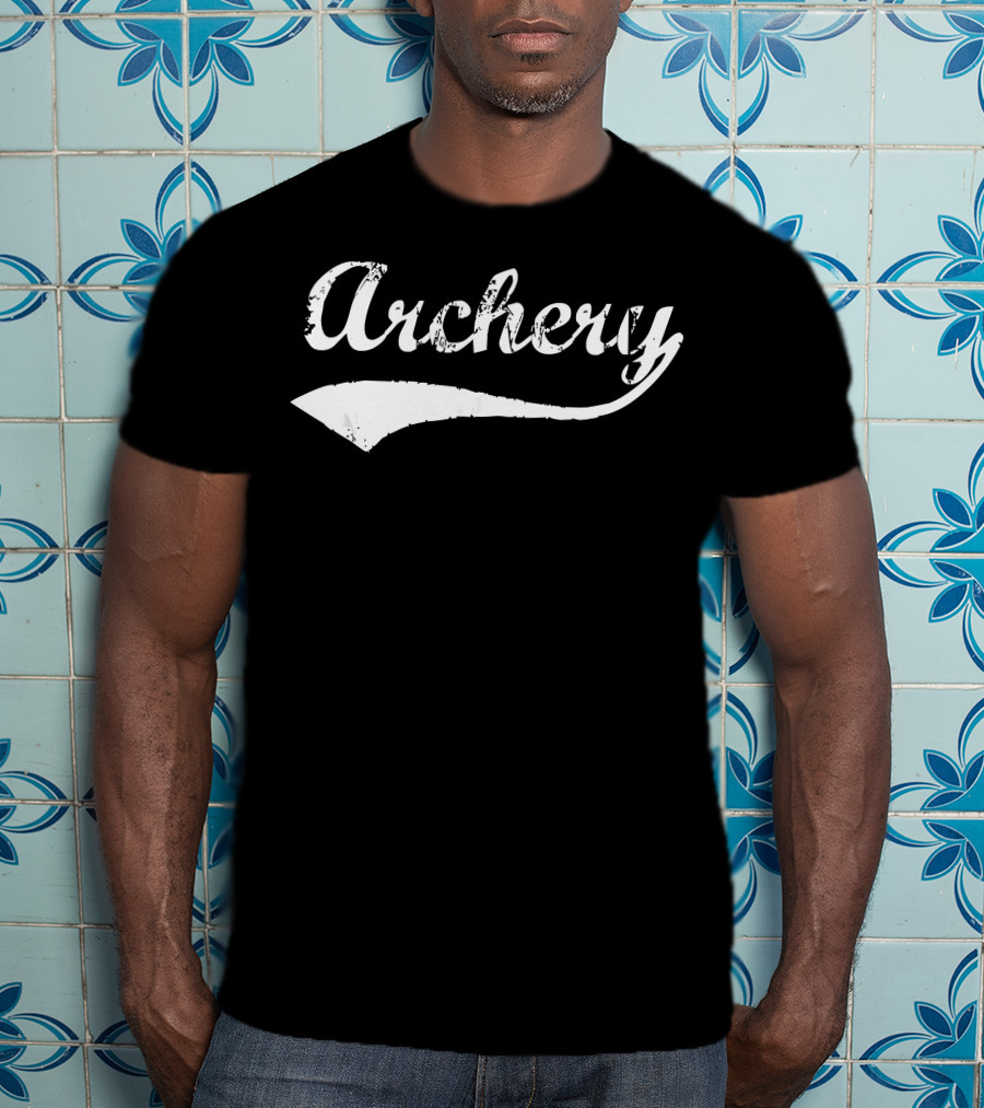Archery Sport Distressed Script T-Shirt