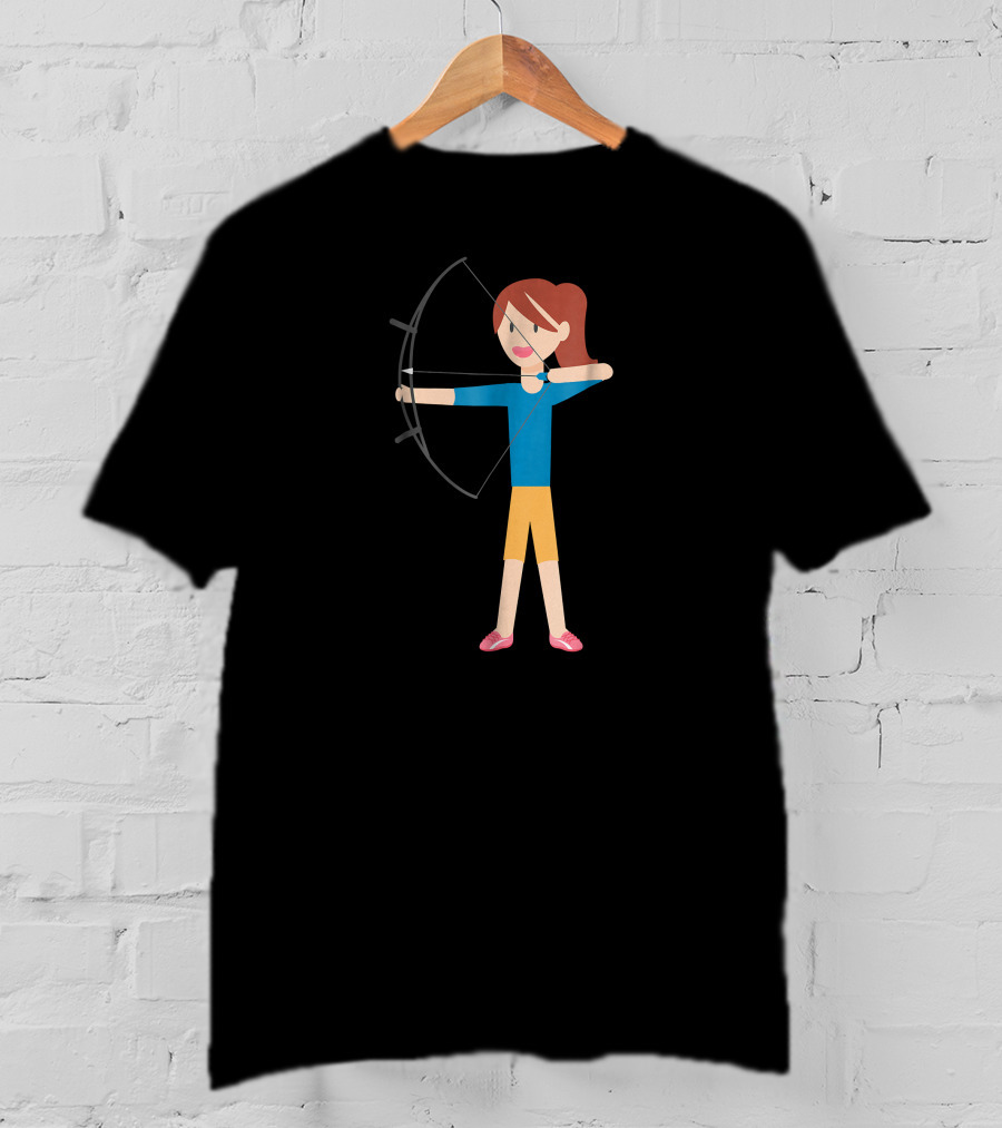 Archery Sport Kid Holding Bow And Arrow T-Shirt
