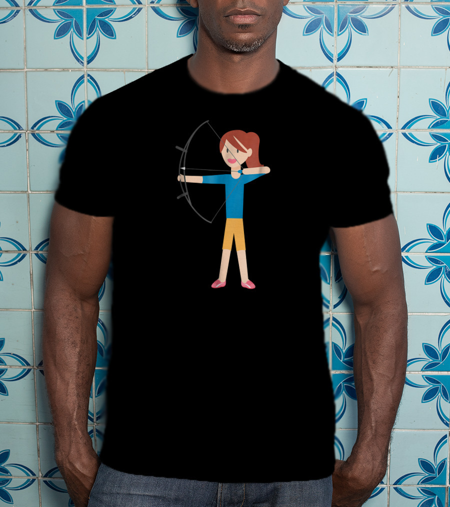 Archery Sport Kid Holding Bow And Arrow T-Shirt