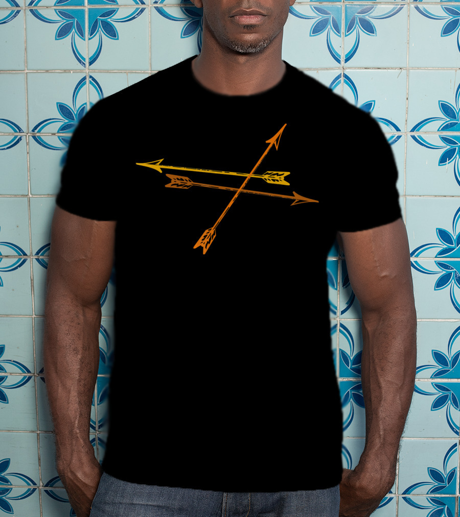 Arrow Cool For Archery Fans With Orange And Yellow Arrows T-Shirt