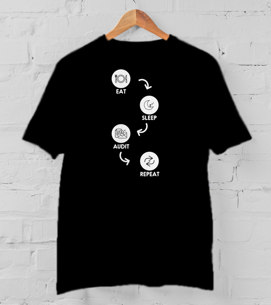 Eat Sleep Audit Repeat Auditor Daily Life T-Shirt