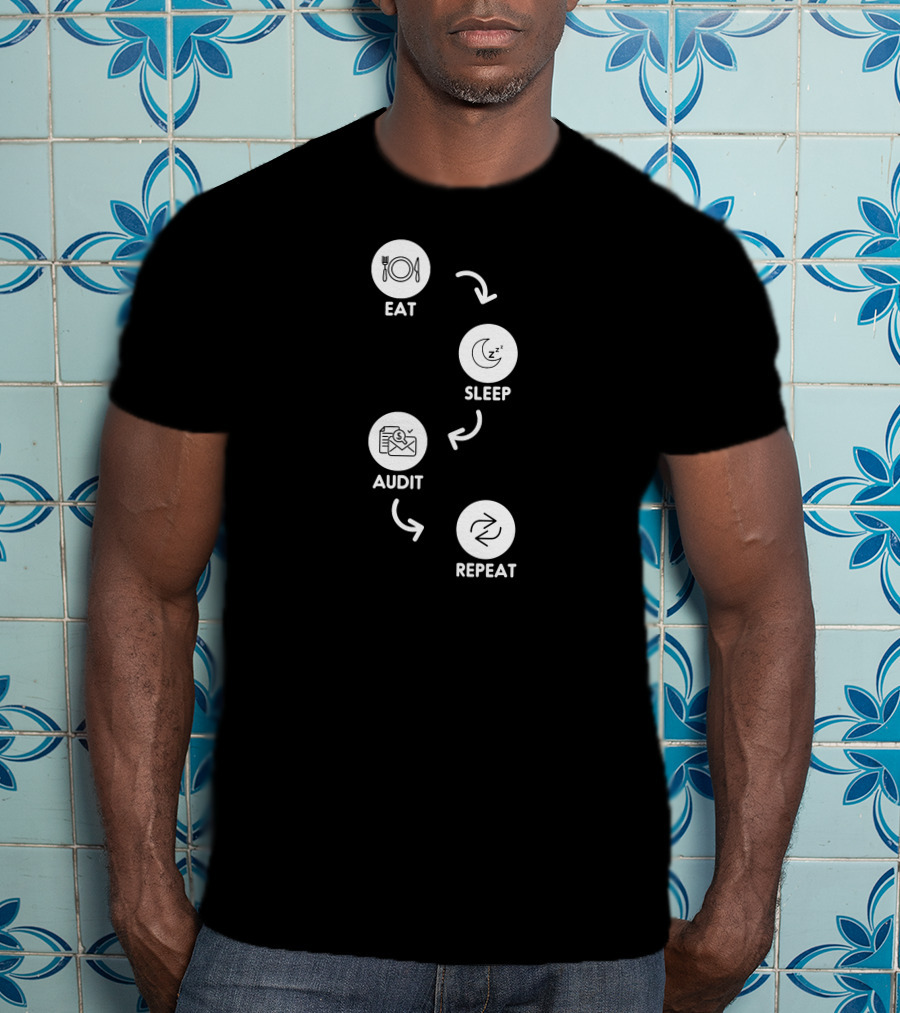 Eat Sleep Audit Repeat Auditor Daily Life T-Shirt