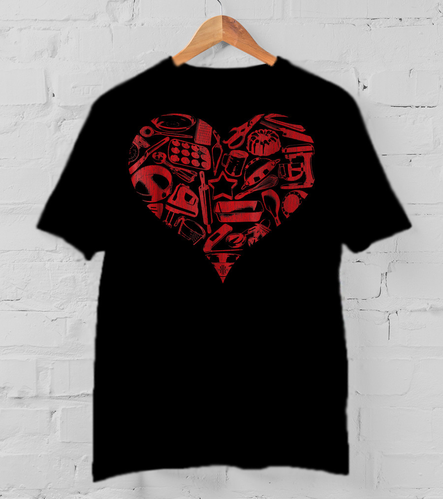 Baking Heart Cute Baker Kitchen Essentials T-Shirt