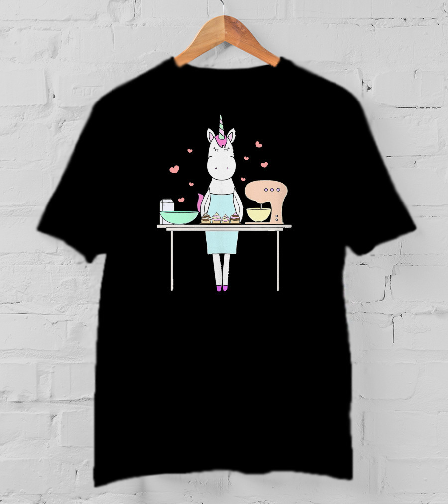 Baking Unicorn Cookies Cupcakes Mixing Cupboard Delight T-Shirt
