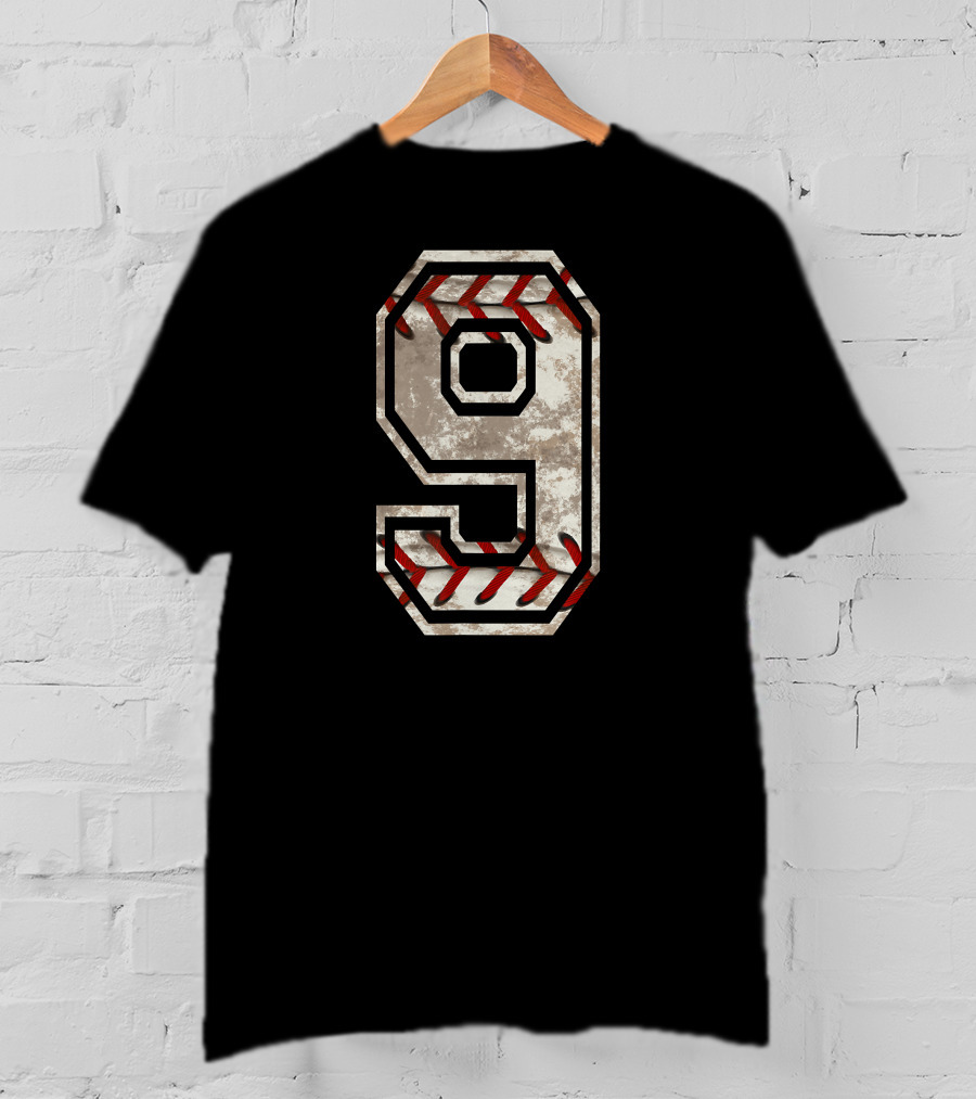 Number 9 Baseball Stitch T-Shirt