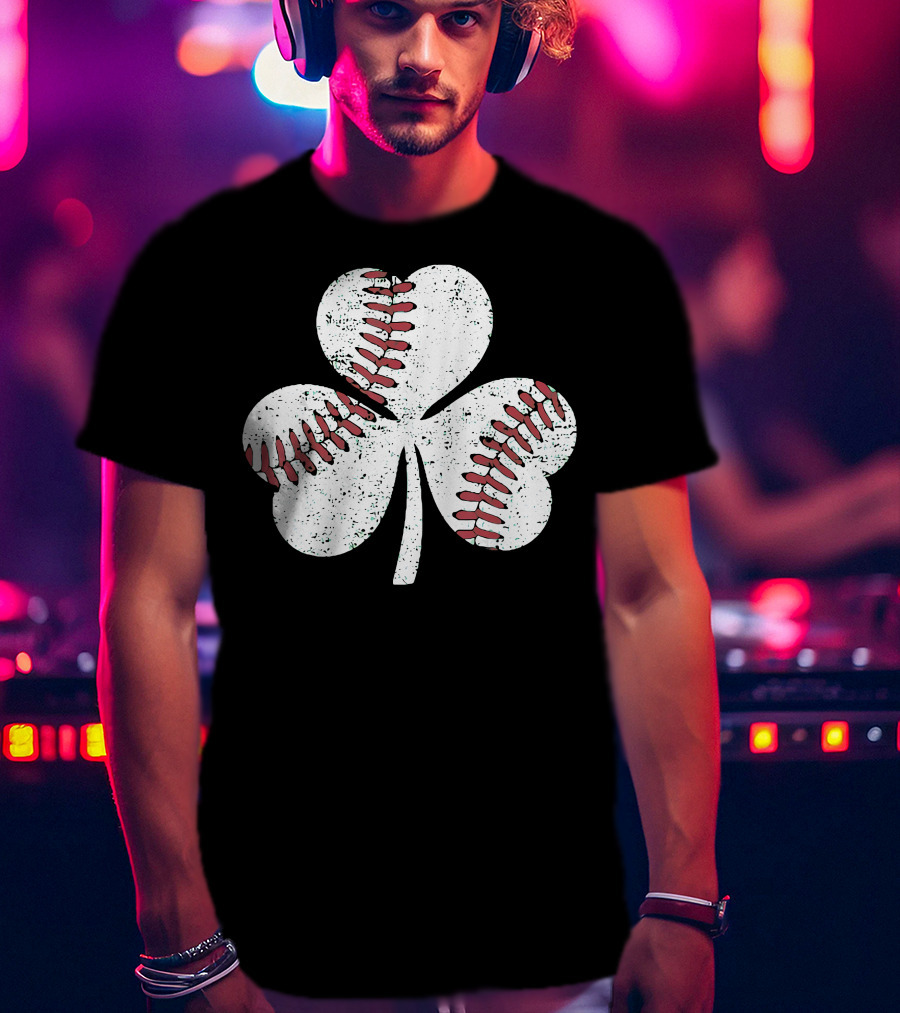 Baseball Shamrock St Patrick's Day Boy T-Shirt