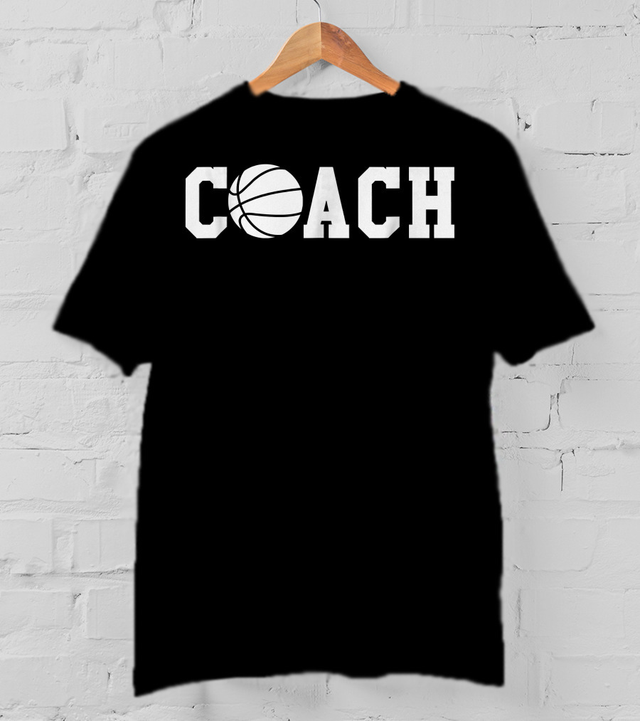 Basketball Coach Bold Text With Basketball Graphic O T-Shirt