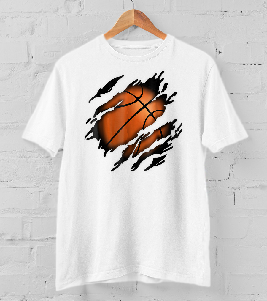 Basketball In Me Basketball Ripped T-Shirt