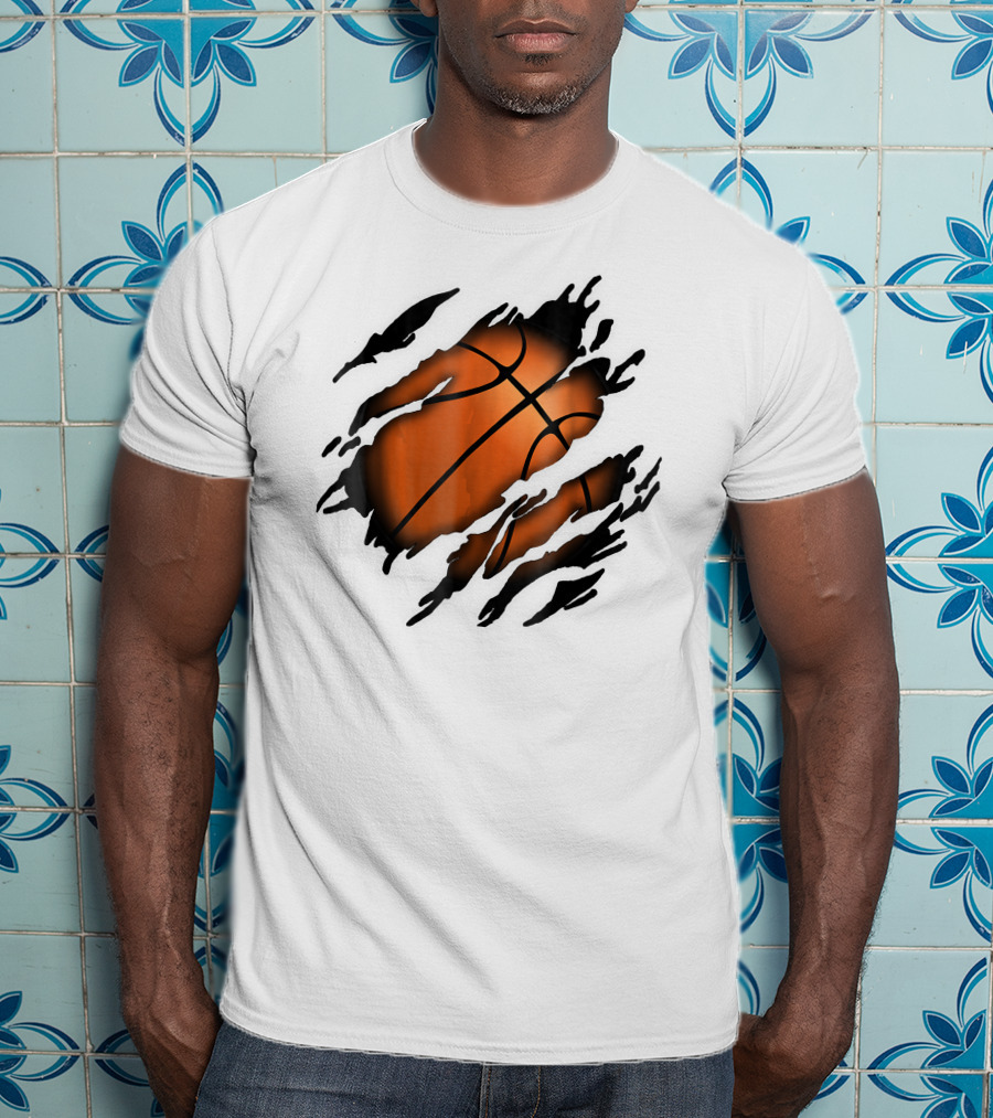 Basketball In Me Basketball Ripped T-Shirt