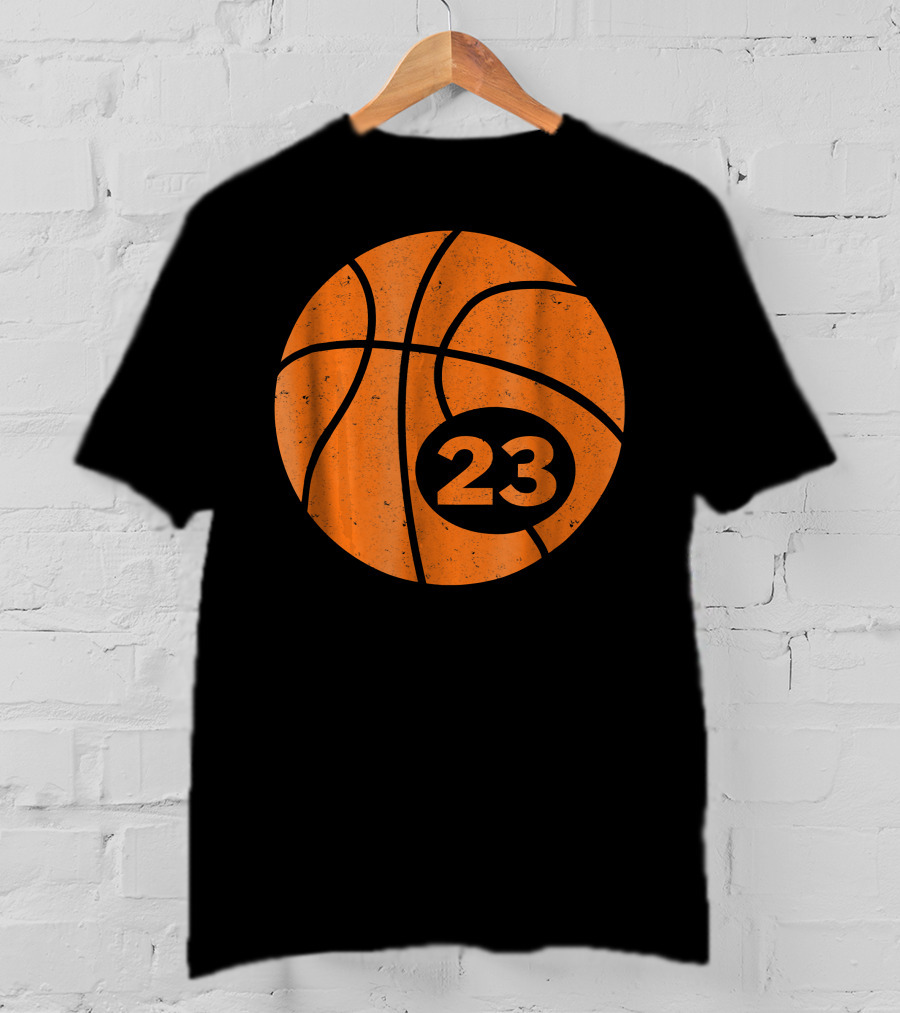 Basketball Player Jersey Number 23 Graphic Ball T-Shirt