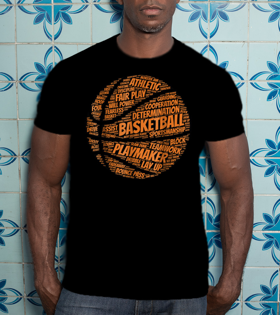 Basketball Athletic Determination Playmaker Dynamic Sportsmanship T-Shirt