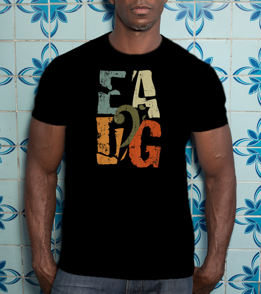 EADG Bass Guitar Player Bass Clef T-Shirt