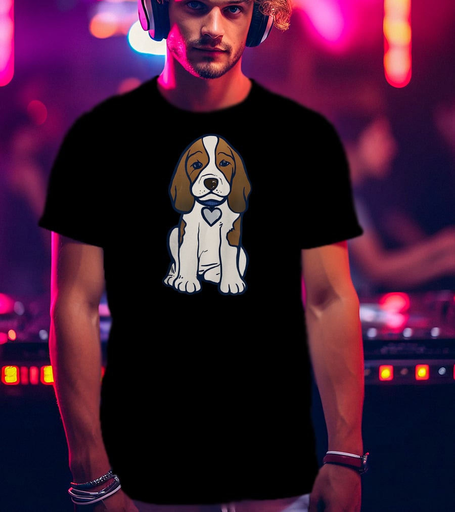 Beagle Puppy With Heart Collar T-Shirt