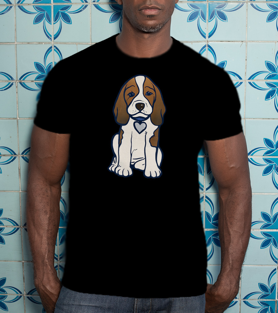 Beagle Puppy With Heart Collar T-Shirt