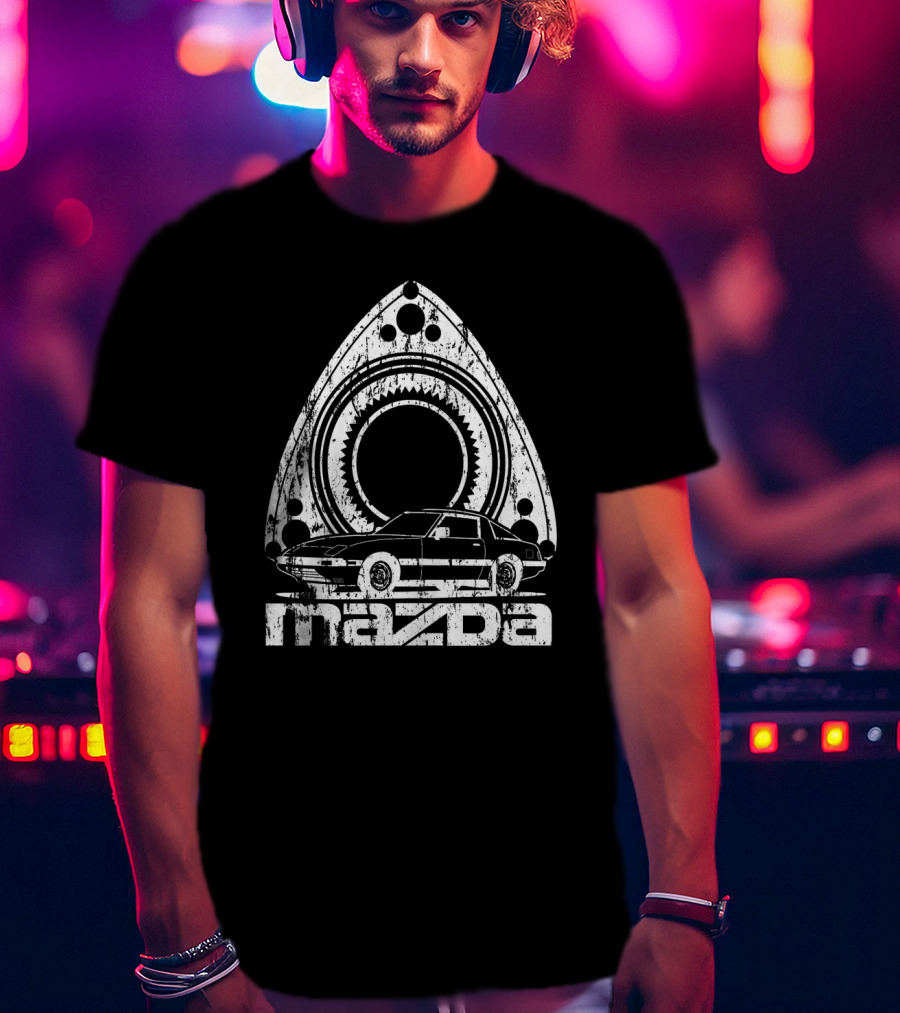 Mazda Distressed RX Rotary Engine Classic Car T-Shirt