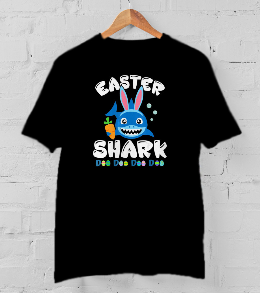 Easter Shark Bunny Doo Doo Easter Kids Toddler T-Shirt