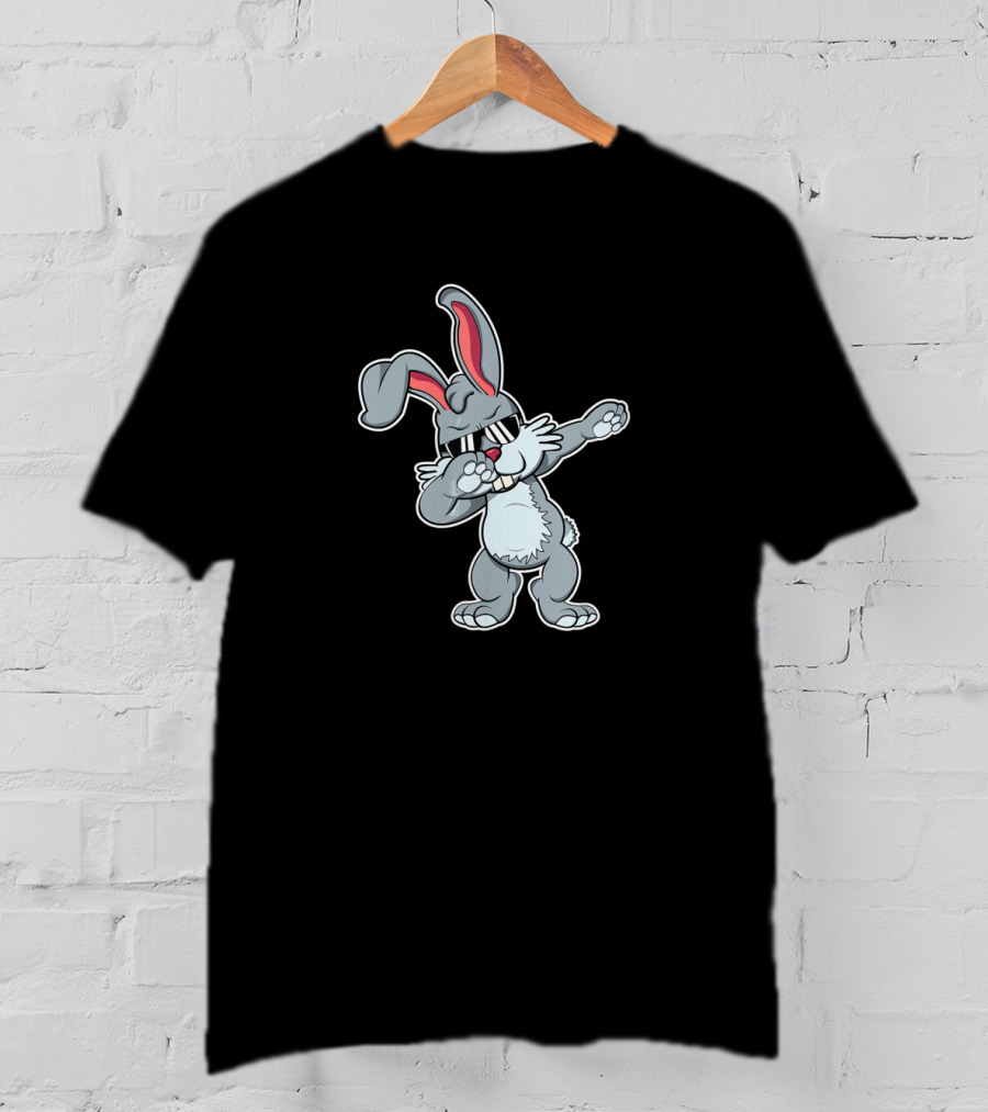Dabbing Bunny With Sunglasses Easter Present T-Shirt