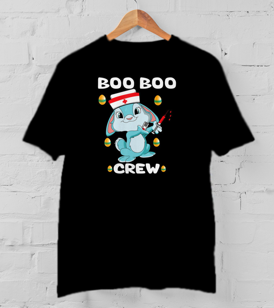 Boo Boo Crew Nurse Bunny Easter Eggs T-Shirt