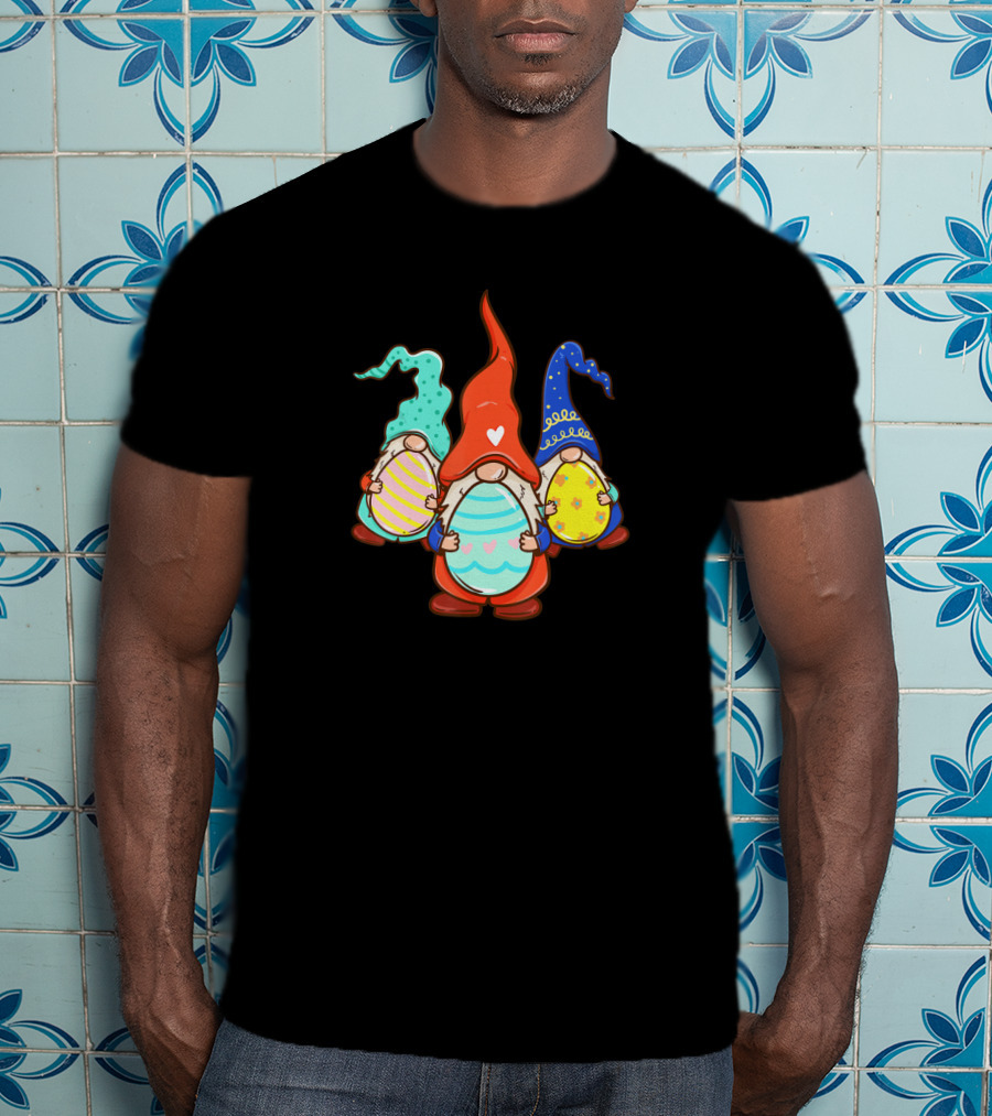 Gnomes Easter Day Egg Hunter Colorful Eggs T-Shirt