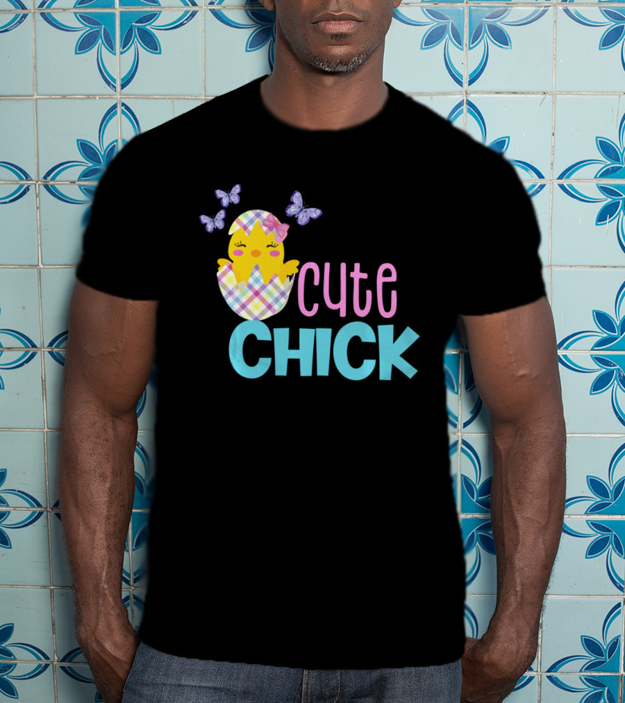 Cute Chick Easter Spring Chickadee Egg Girls T-Shirt