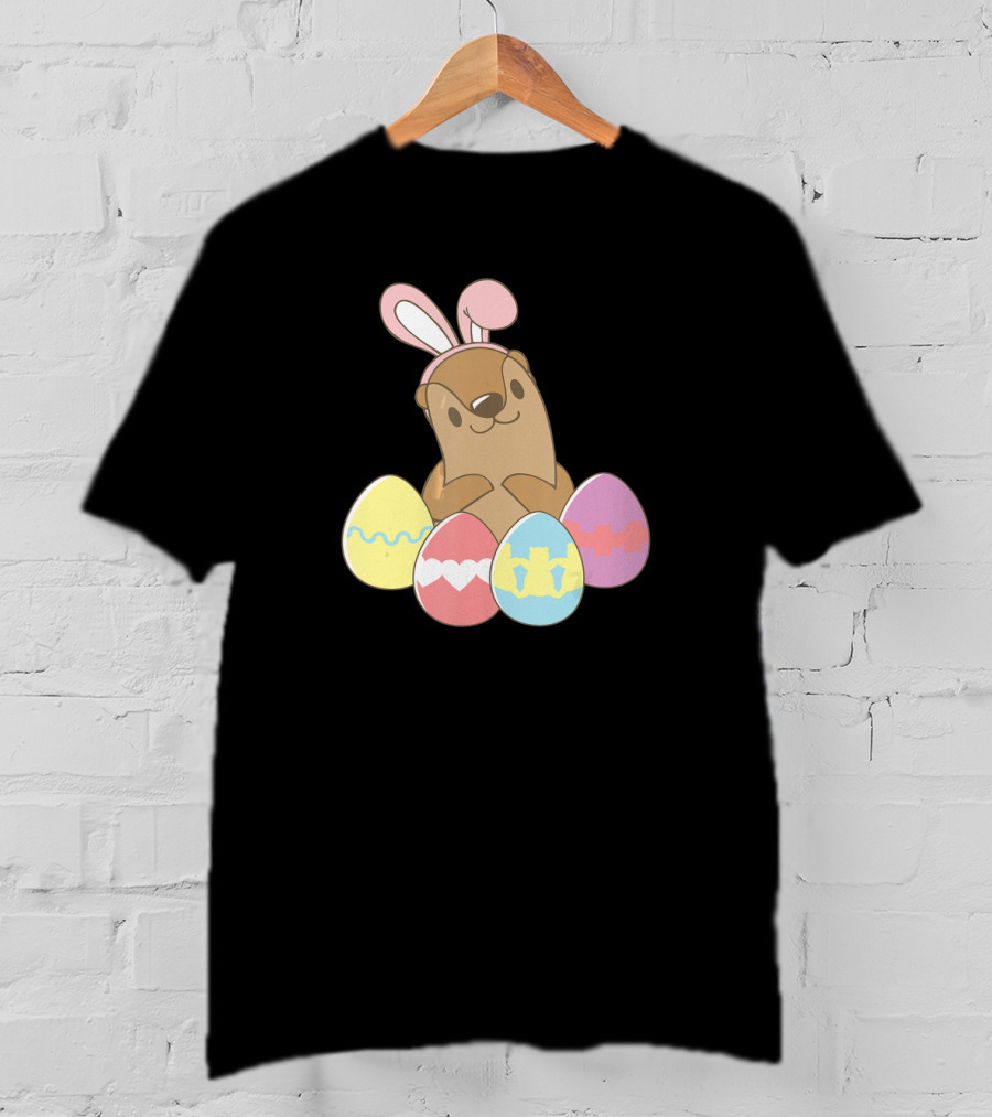 Easter Otter Rabbit Funny Sea Otter Easter Hunter T-Shirt