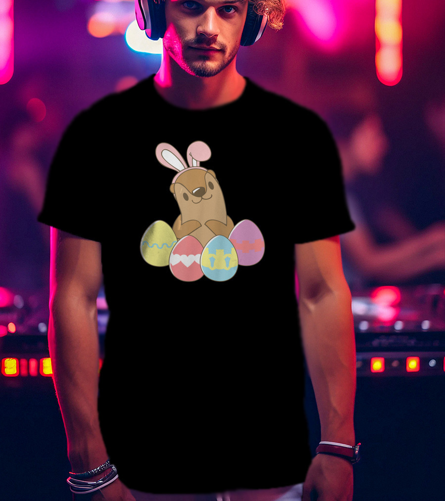 Easter Otter Rabbit Funny Sea Otter Easter Hunter T-Shirt