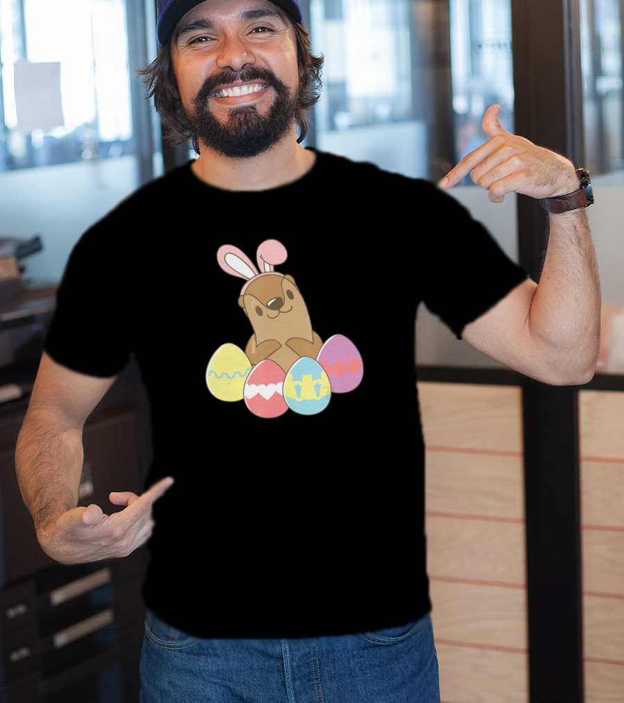 Easter Otter Rabbit Funny Sea Otter Easter Hunter T-Shirt