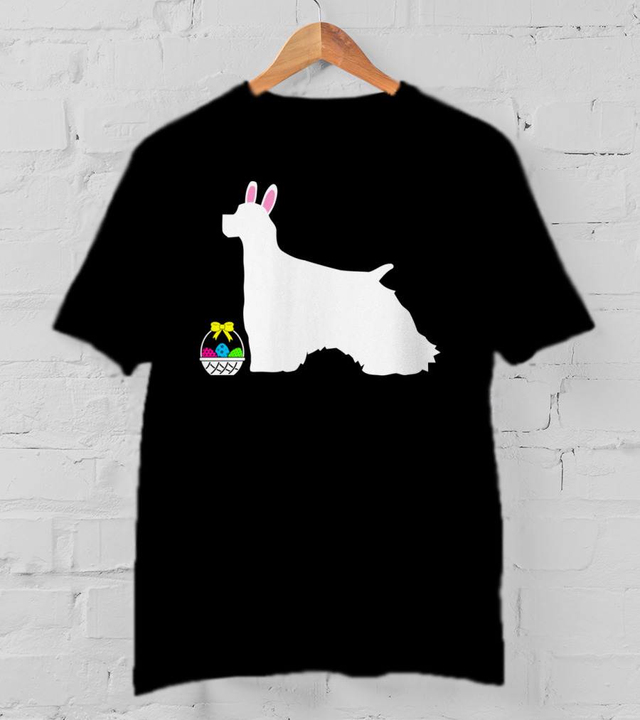Cocker Spaniel Easter Bunny Dog Basket Eggs T-Shirt