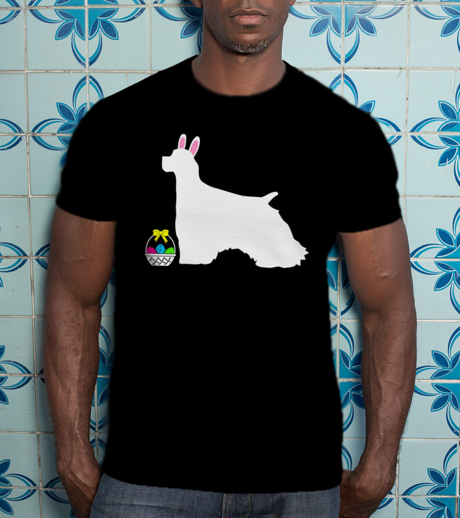 Cocker Spaniel Easter Bunny Dog Basket Eggs T-Shirt
