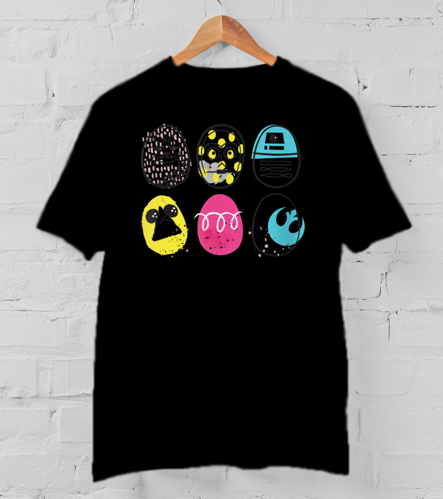Star Wars Rebel Heroes Easter Egg Icons Featuring R2-D2 And Death Star T-Shirt
