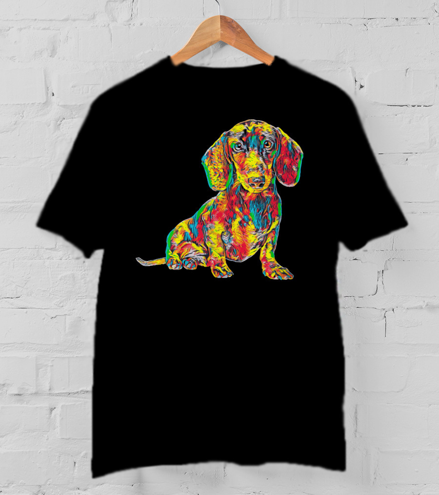 Cool Colorful Dachshund Breed Dog T-Shirt